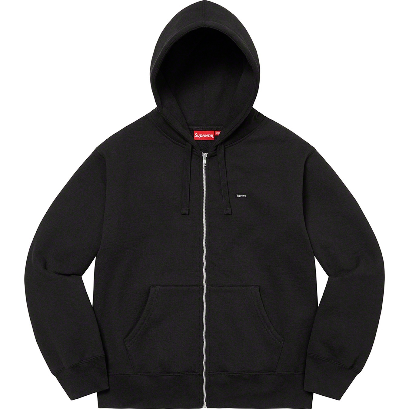 Small Box Drawcord Zip Up Hooded Sweatshirt view 4